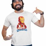 Fashion, accesorii si bijuterii - Barbati - Imbracaminte - Tricouri si bluze barbati - Tricou Barbati Iron Man Omul Fier Otel, alb, marime XL - Infinity.ro