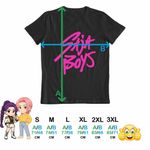 Fashion, accesorii si bijuterii - Barbati - Imbracaminte - Tricouri si bluze barbati - Tricou Barbati Huntrix Saja Boys Kpop, negru, marime XL - Infinity.ro