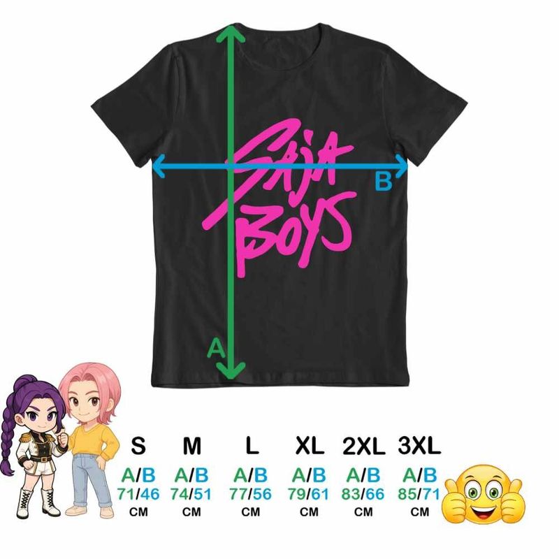 Fashion, accesorii si bijuterii - Barbati - Imbracaminte - Tricouri si bluze barbati - Tricou Barbati Huntrix Saja Boys Kpop, negru, marime XL - Infinity.ro