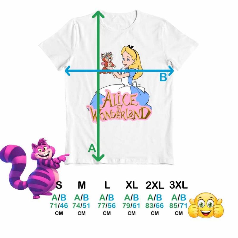 Fashion, accesorii si bijuterii - Barbati - Imbracaminte - Tricouri si bluze barbati - Tricou Barbati Alice Tara Minunilor Dinah, alb, marime M - Infinity.ro