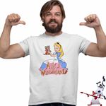 Fashion, accesorii si bijuterii - Barbati - Imbracaminte - Tricouri si bluze barbati - Tricou Barbati Alice Tara Minunilor Dinah, alb, marime M - Infinity.ro