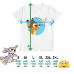 Fashion, accesorii si bijuterii - Barbati - Imbracaminte - Tricouri si bluze barbati - Tricou Barbati Bambi Fluturas Natura Caprioara, alb, marime 3XL - Infinity.ro