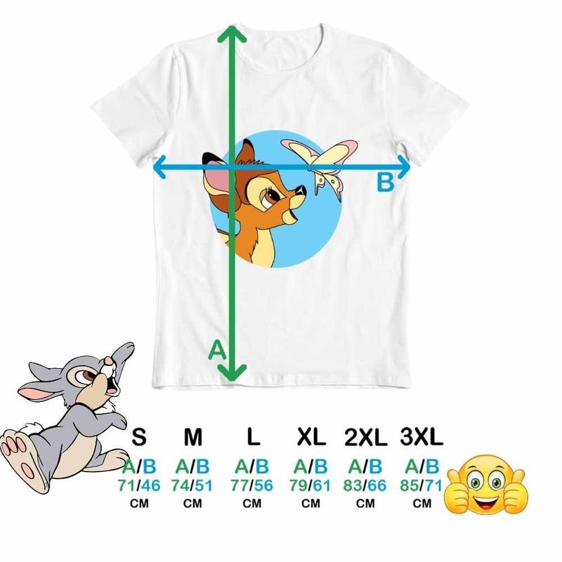 Fashion, accesorii si bijuterii - Barbati - Imbracaminte - Tricouri si bluze barbati - Tricou Barbati Bambi Fluturas Natura Caprioara, alb, marime 3XL - Infinity.ro