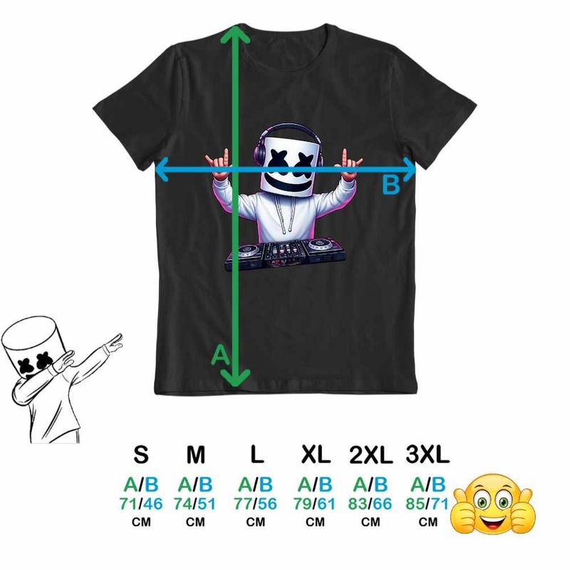 Fashion, accesorii si bijuterii - Barbati - Imbracaminte - Tricouri si bluze barbati - Tricou Barbati Marshmello DJ Party, negru, marime L - Infinity.ro