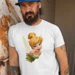 Fashion, accesorii si bijuterii - Barbati - Imbracaminte - Tricouri si bluze barbati - Tricou Barbati Tinker Bell Peter Pan Clopotica, alb, marime M - Infinity.ro