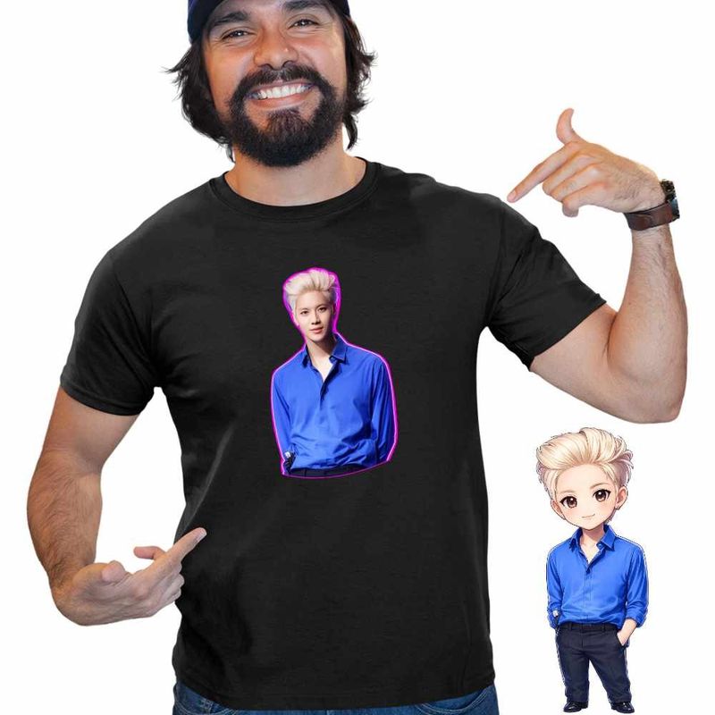 Fashion, accesorii si bijuterii - Barbati - Imbracaminte - Tricouri si bluze barbati - Tricou Barbati Taemin Move Korea Huntrix, negru, marime L - Infinity.ro