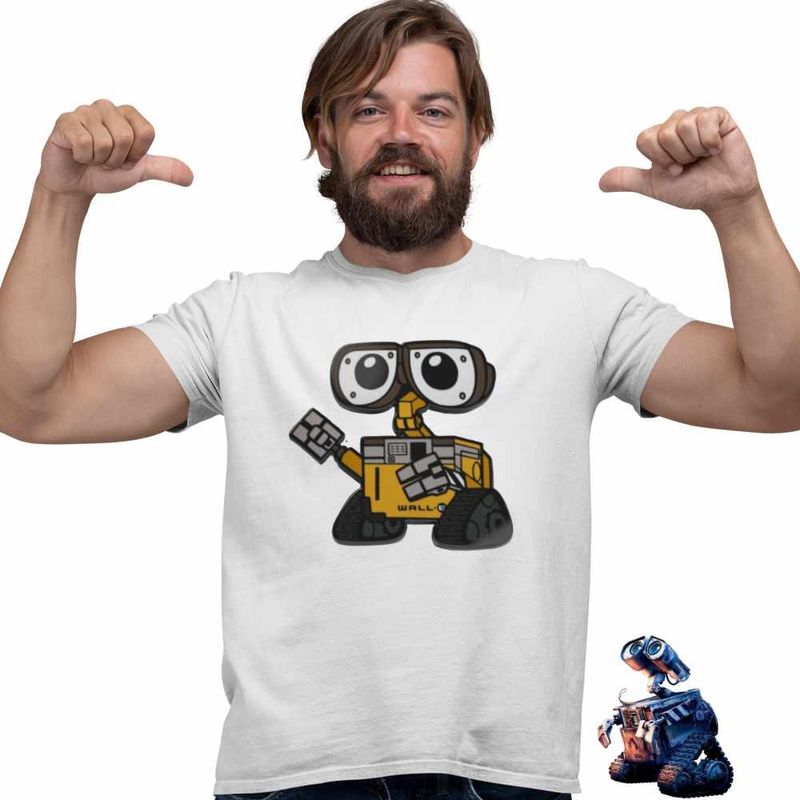 Fashion, accesorii si bijuterii - Barbati - Imbracaminte - Tricouri si bluze barbati - Tricou Barbati Wall-E Robot Viitor SF Reciclare, alb, marime XL - Infinity.ro