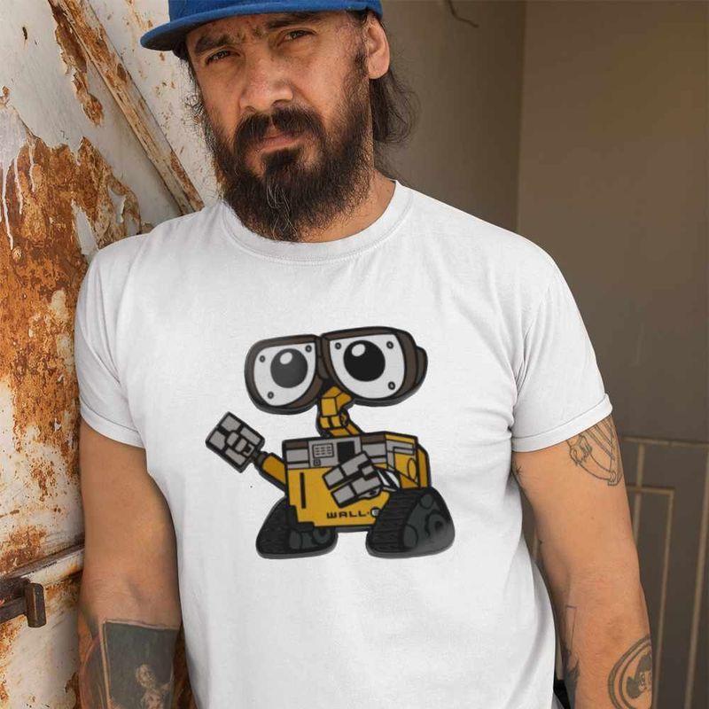 Fashion, accesorii si bijuterii - Barbati - Imbracaminte - Tricouri si bluze barbati - Tricou Barbati Wall-E Robot Viitor SF Reciclare, alb, marime XL - Infinity.ro