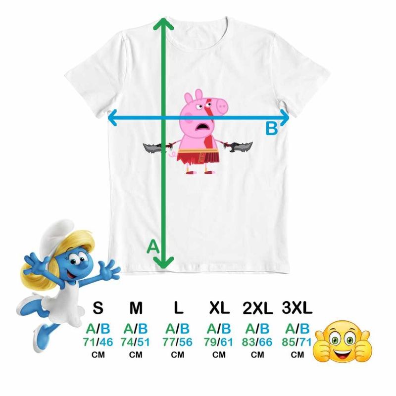 Fashion, accesorii si bijuterii - Barbati - Imbracaminte - Tricouri si bluze barbati - Tricou Barbati Peppa God of War, alb, marime M - Infinity.ro