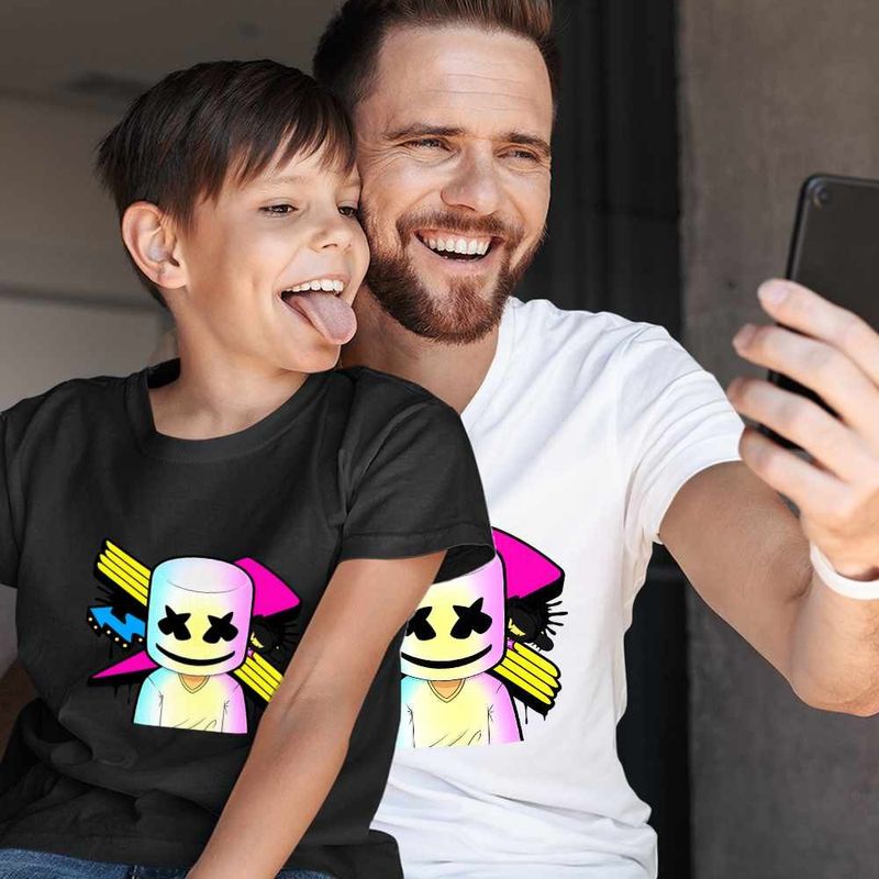Fashion, accesorii si bijuterii - Barbati - Imbracaminte - Tricouri si bluze barbati - Tricou Barbati Marshmello Party Vibe, negru, marime 2XL - Infinity.ro