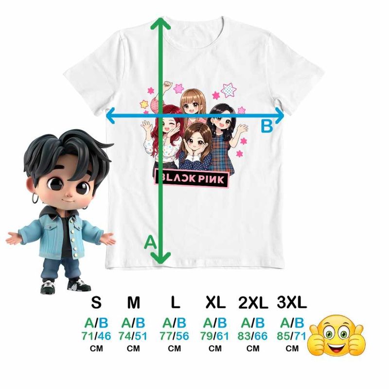 Fashion, accesorii si bijuterii - Barbati - Imbracaminte - Tricouri si bluze barbati - Tricou Barbati BlackPink Merch K-pop Korea, alb, marime S - Infinity.ro