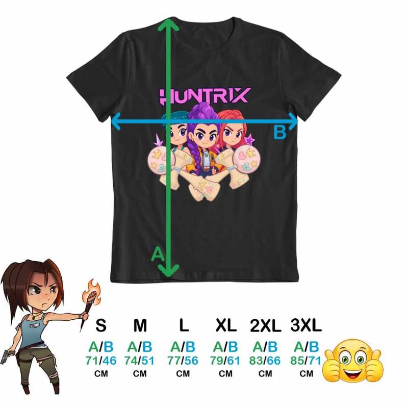 Fashion, accesorii si bijuterii - Barbati - Imbracaminte - Tricouri si bluze barbati - Tricou Barbati Kendama Huntrix K-Pop Demon Hunters Coreea, negru, marime 2XL - Infinity.ro