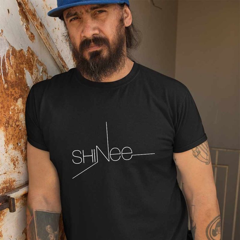 Fashion, accesorii si bijuterii - Barbati - Imbracaminte - Tricouri si bluze barbati - Tricou Barbati Shinee K-Pop, negru, marime 3XL - Infinity.ro