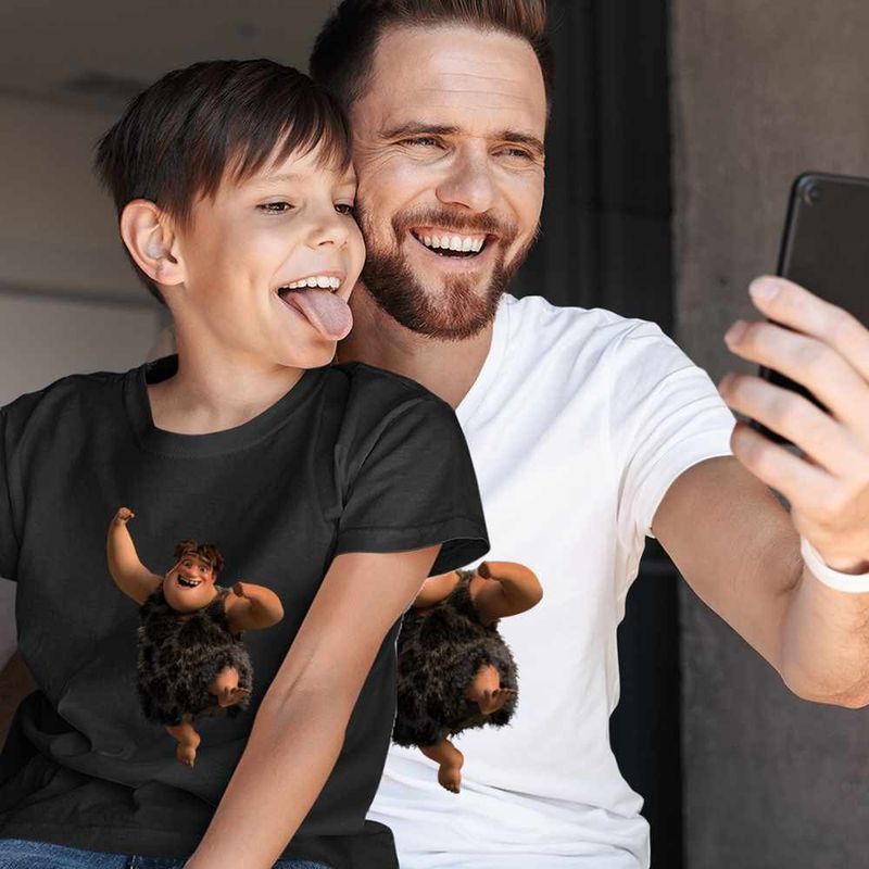Fashion, accesorii si bijuterii - Barbati - Imbracaminte - Tricouri si bluze barbati - Tricou Barbati The Croods Thunk Familia Crood Epoca de Piatra, negru, marime L - Infinity.ro