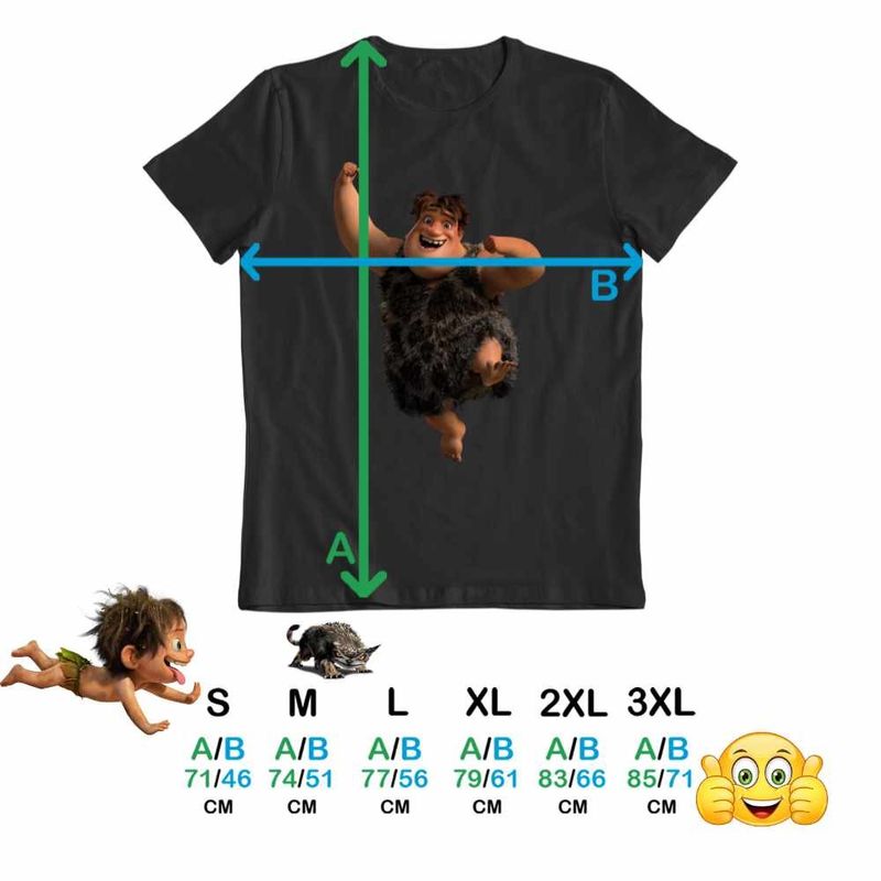 Fashion, accesorii si bijuterii - Barbati - Imbracaminte - Tricouri si bluze barbati - Tricou Barbati The Croods Thunk Familia Crood Epoca de Piatra, negru, marime L - Infinity.ro