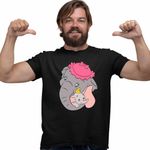 Fashion, accesorii si bijuterii - Barbati - Imbracaminte - Tricouri si bluze barbati - Tricou Barbati Dumbo Jumbo Love Elefant Circ, negru, marime L - Infinity.ro