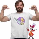 Fashion, accesorii si bijuterii - Barbati - Imbracaminte - Tricouri si bluze barbati - Tricou Barbati Peter Pan Tinker Bell Clopotica, alb, marime 2XL - Infinity.ro