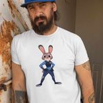 Fashion, accesorii si bijuterii - Barbati - Imbracaminte - Tricouri si bluze barbati - Tricou Barbati Zootopia Judy Hopps Politista, alb, marime 3XL - Infinity.ro