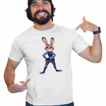 Fashion, accesorii si bijuterii - Barbati - Imbracaminte - Tricouri si bluze barbati - Tricou Barbati Zootopia Judy Hopps Politista, alb, marime 3XL - Infinity.ro
