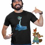 Fashion, accesorii si bijuterii - Barbati - Imbracaminte - Tricouri si bluze barbati - Tricou Barbati Zootopia Gary Vipera Zootropolis Sarpe, negru, marime S - Infinity.ro
