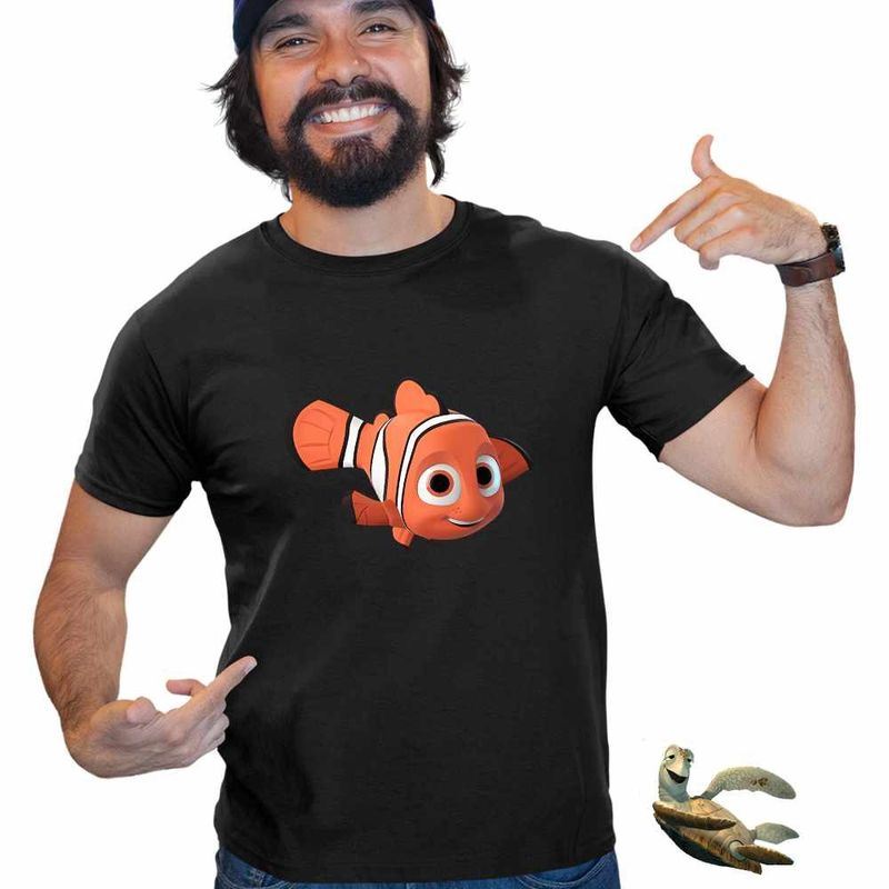 Fashion, accesorii si bijuterii - Barbati - Imbracaminte - Tricouri si bluze barbati - Tricou Barbati Finding Nemo Pestisor Desene Animate Ocean, negru, marime 2XL - Infinity.ro