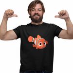 Fashion, accesorii si bijuterii - Barbati - Imbracaminte - Tricouri si bluze barbati - Tricou Barbati Finding Nemo Pestisor Desene Animate Ocean, negru, marime 2XL - Infinity.ro