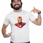 Fashion, accesorii si bijuterii - Barbati - Imbracaminte - Tricouri si bluze barbati - Tricou Barbati Marvel Omul de Fier Iron Man, alb, marime 2XL - Infinity.ro