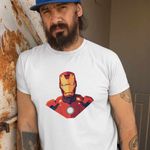 Fashion, accesorii si bijuterii - Barbati - Imbracaminte - Tricouri si bluze barbati - Tricou Barbati Marvel Omul de Fier Iron Man, alb, marime 2XL - Infinity.ro