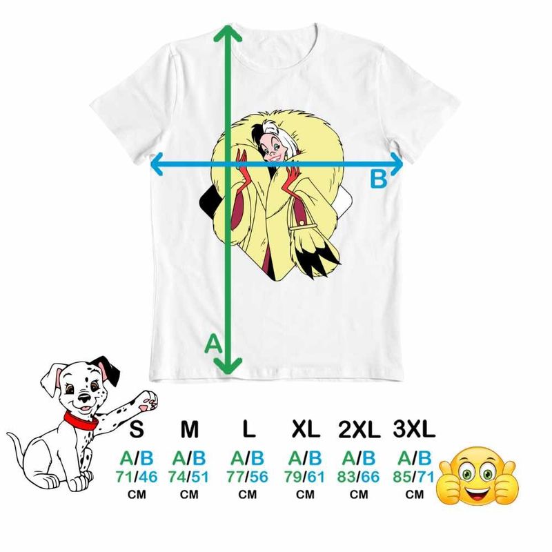 Fashion, accesorii si bijuterii - Barbati - Imbracaminte - Tricouri si bluze barbati - Tricou Barbati 101 Dalmatieni Cruella Devil, alb, marime L - Infinity.ro