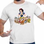 Fashion, accesorii si bijuterii - Barbati - Imbracaminte - Tricouri si bluze barbati - Tricou Barbati Alba ca Zapada cei 7 pitici, alb, marime 2XL - Infinity.ro