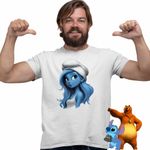 Fashion, accesorii si bijuterii - Barbati - Imbracaminte - Tricouri si bluze barbati - Tricou Barbati Strumfita Printesa Elf, alb, marime L - Infinity.ro