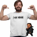 Fashion, accesorii si bijuterii - Barbati - Imbracaminte - Tricouri si bluze barbati - Tricou Barbati Playboi Carti I am Music, alb, marime S - Infinity.ro