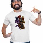 Fashion, accesorii si bijuterii - Barbati - Imbracaminte - Tricouri si bluze barbati - Tricou Barbati Fnaf Horror Five Nights at Freddy Horror Halloween, alb, marime 3XL - Infinity.ro