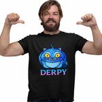 Fashion, accesorii si bijuterii - Barbati - Imbracaminte - Tricouri si bluze barbati - Tricou Barbati Huntrix Derpy Pisica Demon Kpop, negru, marime XL - Infinity.ro