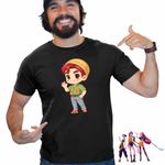 Fashion, accesorii si bijuterii - Barbati - Imbracaminte - Tricouri si bluze barbati - Tricou Barbati Huntrix Saja Boys Abby Kpop Demon Hunters, negru, marime M - Infinity.ro