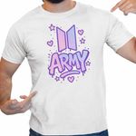 Fashion, accesorii si bijuterii - Barbati - Imbracaminte - Tricouri si bluze barbati - Tricou Barbati BTS Army K-Pop, alb, marime XL - Infinity.ro