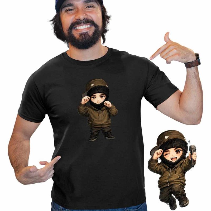 Fashion, accesorii si bijuterii - Barbati - Imbracaminte - Tricouri si bluze barbati - Tricou Barbati Yeat Chibi Trap Rage Music, negru, marime 2XL - Infinity.ro