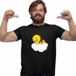 Fashion, accesorii si bijuterii - Barbati - Imbracaminte - Tricouri si bluze barbati - Tricou Barbati Tweety Norisor, negru, marime M - Infinity.ro