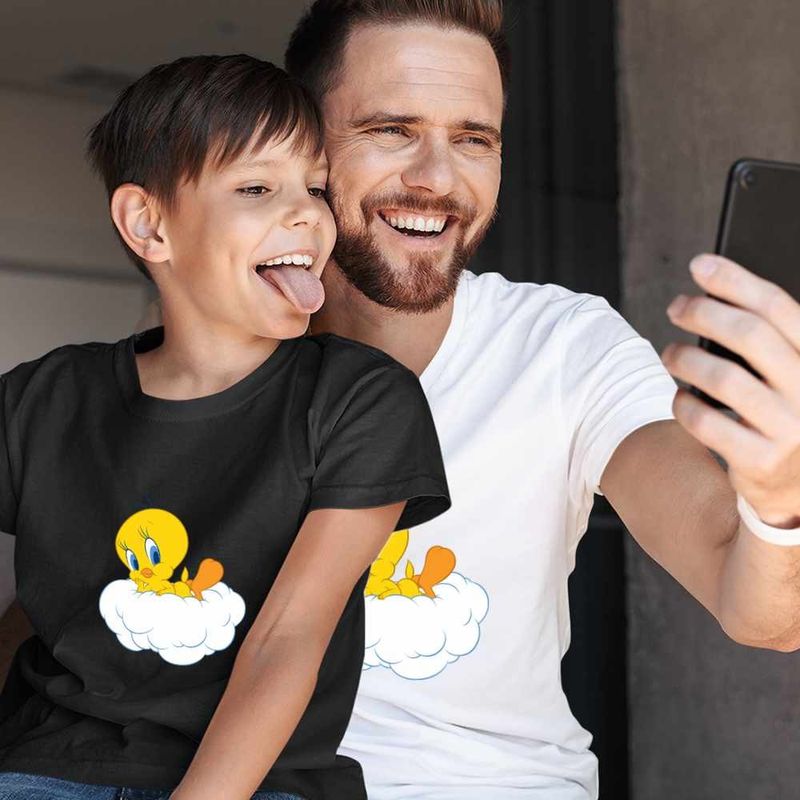 Fashion, accesorii si bijuterii - Barbati - Imbracaminte - Tricouri si bluze barbati - Tricou Barbati Tweety Norisor, negru, marime M - Infinity.ro