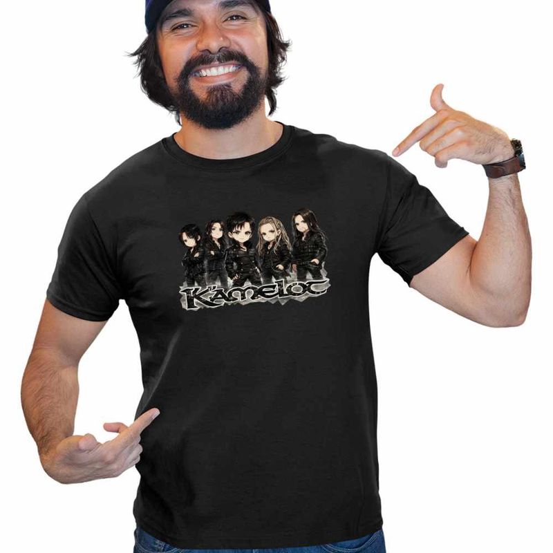Fashion, accesorii si bijuterii - Barbati - Imbracaminte - Tricouri si bluze barbati - Tricou Barbati Kamelot Rock Band, negru, marime L - Infinity.ro