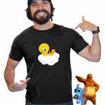 Fashion, accesorii si bijuterii - Barbati - Imbracaminte - Tricouri si bluze barbati - Tricou Barbati Tweety Norisor, negru, marime M - Infinity.ro
