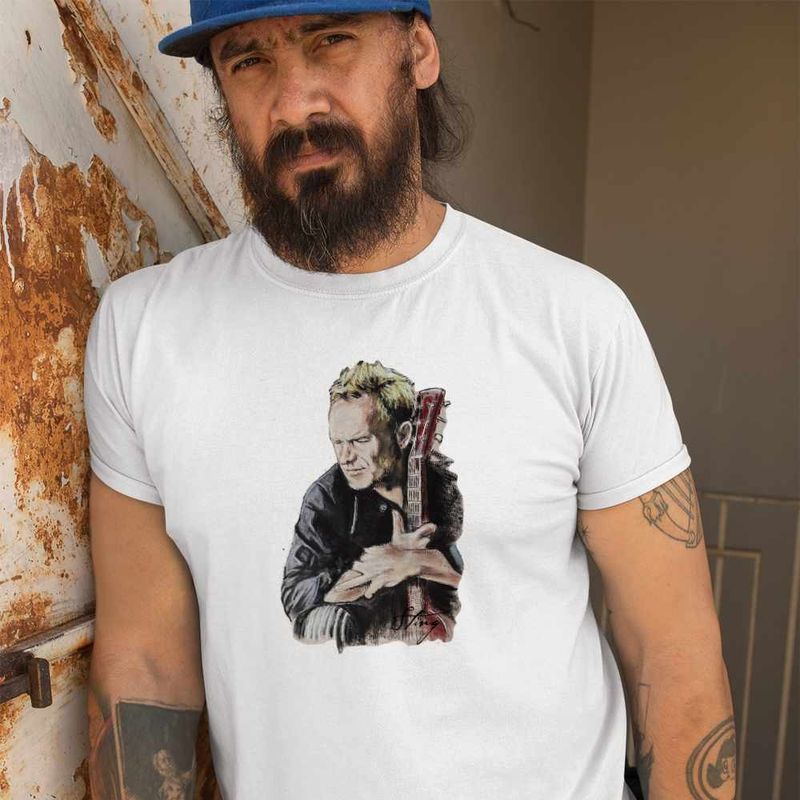 Fashion, accesorii si bijuterii - Barbati - Imbracaminte - Tricouri si bluze barbati - Tricou Barbati Sting Dream, alb, marime 2XL - Infinity.ro
