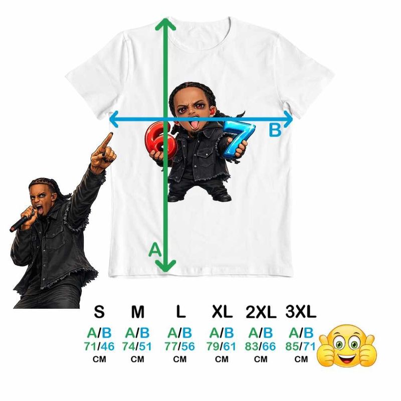 Fashion, accesorii si bijuterii - Barbati - Imbracaminte - Tricouri si bluze barbati - Tricou Barbati Playboi Carti Six Seven 67, alb, marime M - Infinity.ro