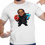 Fashion, accesorii si bijuterii - Barbati - Imbracaminte - Tricouri si bluze barbati - Tricou Barbati Playboi Carti Six Seven 67, alb, marime M - Infinity.ro