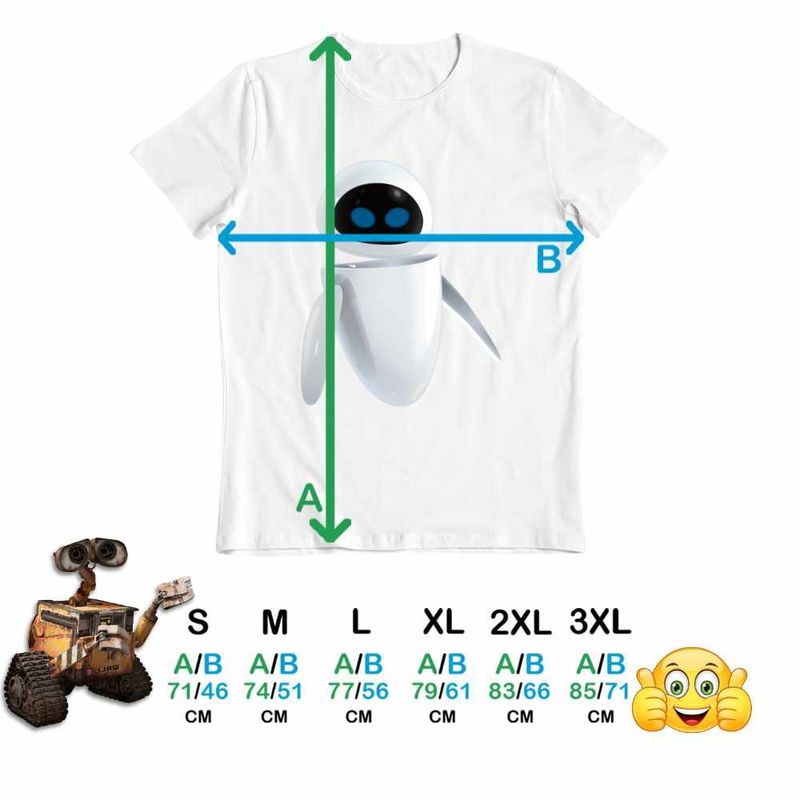 Fashion, accesorii si bijuterii - Barbati - Imbracaminte - Tricouri si bluze barbati - Tricou Barbati Wall-E Robot Avansat Eve Viitor SF  Desen Animat, alb, marime 3XL - Infinity.ro