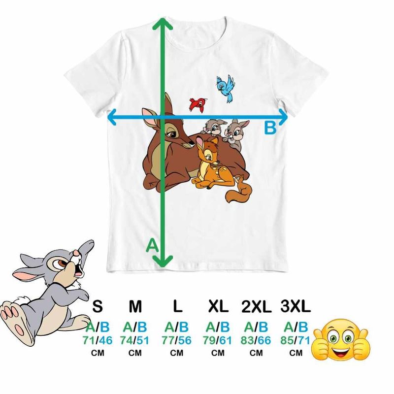 Fashion, accesorii si bijuterii - Barbati - Imbracaminte - Tricouri si bluze barbati - Tricou Barbati Bambi Thumper Iepuras Caprioara, alb, marime XL - Infinity.ro