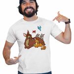 Fashion, accesorii si bijuterii - Barbati - Imbracaminte - Tricouri si bluze barbati - Tricou Barbati Bambi Thumper Iepuras Caprioara, alb, marime XL - Infinity.ro