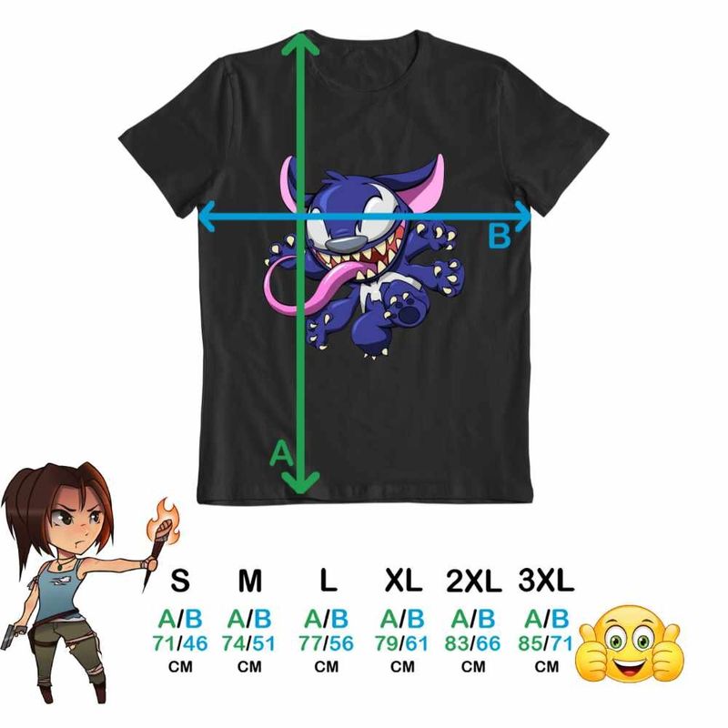 Fashion, accesorii si bijuterii - Barbati - Imbracaminte - Tricouri si bluze barbati - Tricou Barbati Stitch Venom , negru, marime S - Infinity.ro