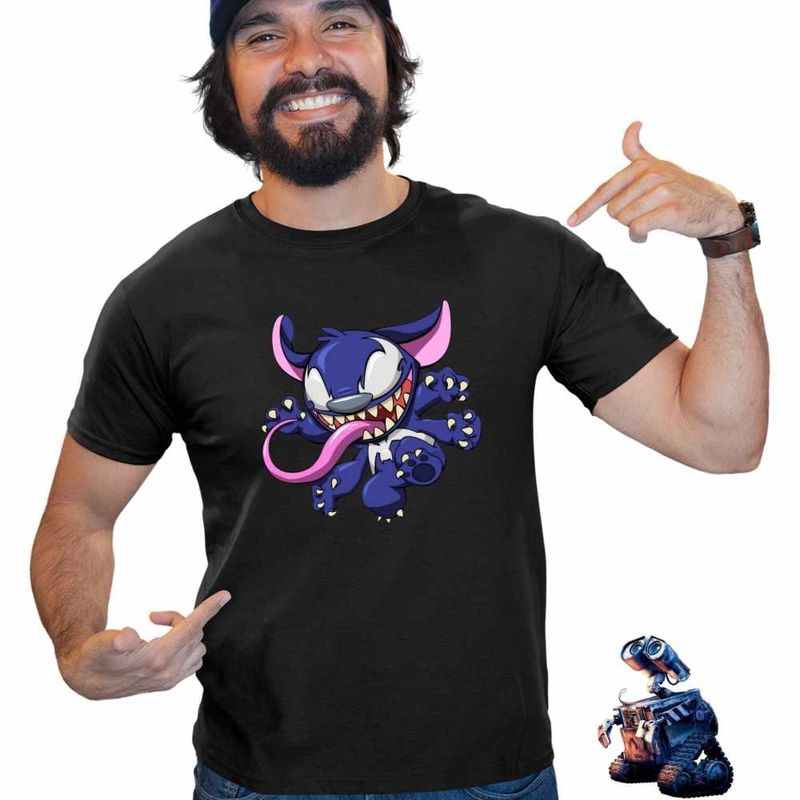 Fashion, accesorii si bijuterii - Barbati - Imbracaminte - Tricouri si bluze barbati - Tricou Barbati Stitch Venom , negru, marime S - Infinity.ro