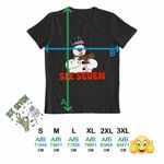 Fashion, accesorii si bijuterii - Barbati - Imbracaminte - Tricouri si bluze barbati - Tricou Barbati Six Seven Om de Zapada Craciun 67, negru, marime 2XL - Infinity.ro